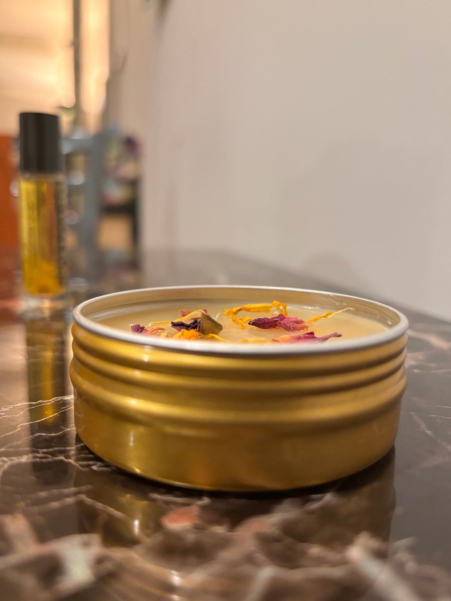 Rose & Calendula Infused Body Balm | Absorbent and Hydrating Moisturizer | Frankincense and Myyrh Resin | Kokum Butter